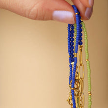 Afbeelding in Gallery-weergave laden, armbandjes in blauw en groen