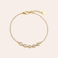 Afbeelding in Gallery-weergave laden, gouden armbandje met steentjes
