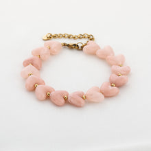 Afbeelding in Gallery-weergave laden, armbandje met zalmkleurige harten
