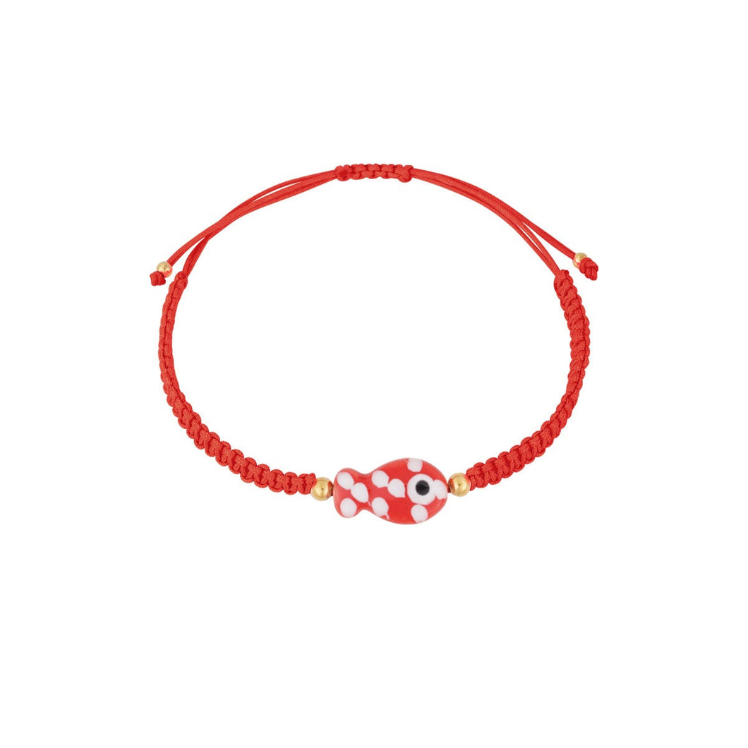 hip zomers armbandje met vis-bedeltje