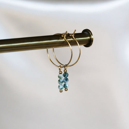 oorbellen met natuursteentjes