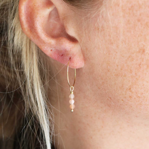 oorbellen met natuursteentjes