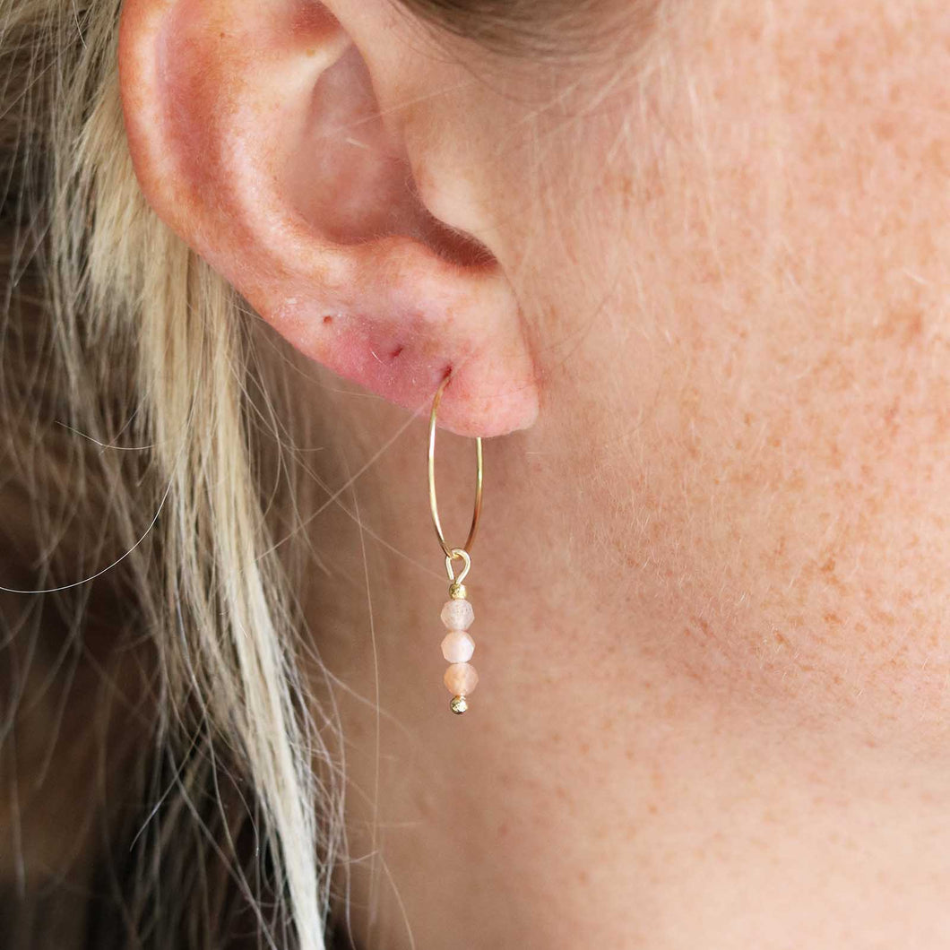 oorbellen met natuursteentjes