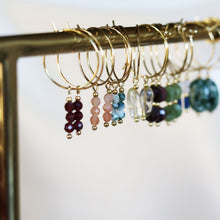 Afbeelding in Gallery-weergave laden, oorringen met natuursteentjes
