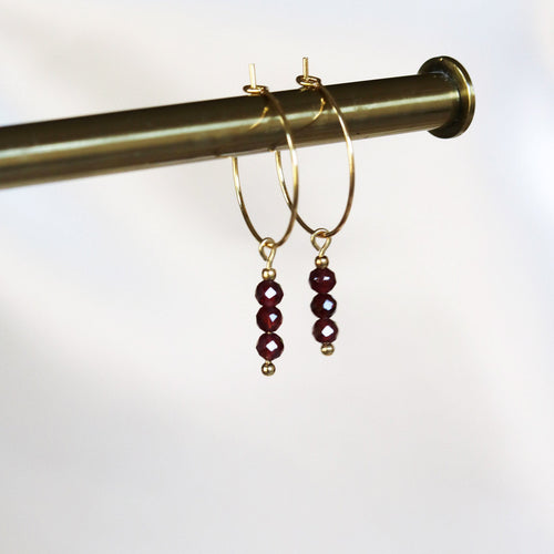 oorbellen met natuursteentjes