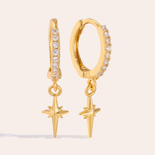 Afbeelding in Gallery-weergave laden, gouden oorringen met sterretjes
