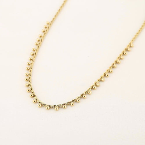 gouden ketting met balletjes