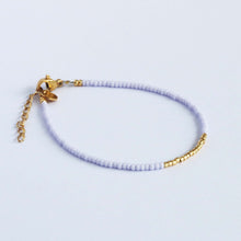 Afbeelding in Gallery-weergave laden, miyuki kralen armbandje lila goud
